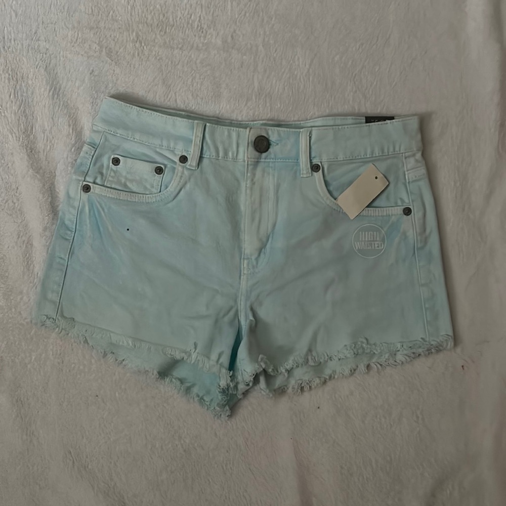 Aeropostale blue jeans, high waisted shorty. Color is blue and size is 4.